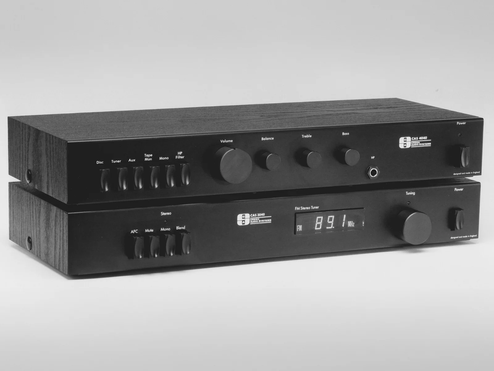 The original Creek Audio 4040 integrated amplifier and T40 tuner, photographed together.